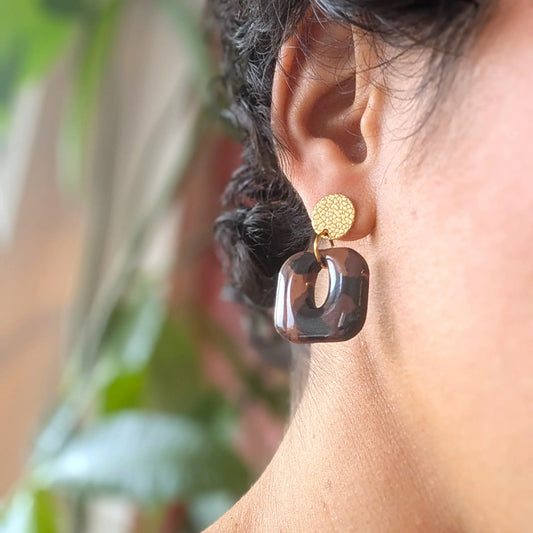 Boucles d'oreilles motif léopard Les Farouches